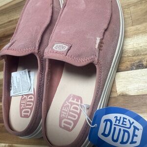 Hey Dude Austin Classic Suede Loafers - Blush